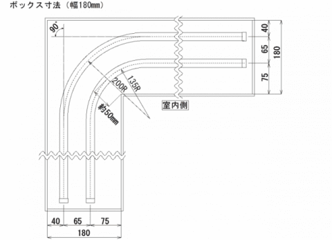 ボックス幅180mm